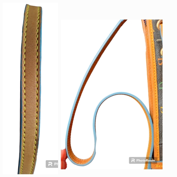 EUC Dooney & Bourke Signature Monogram Baguette Y2K Shoulder Bag Rainbow zipper! - Picture 13 of 14